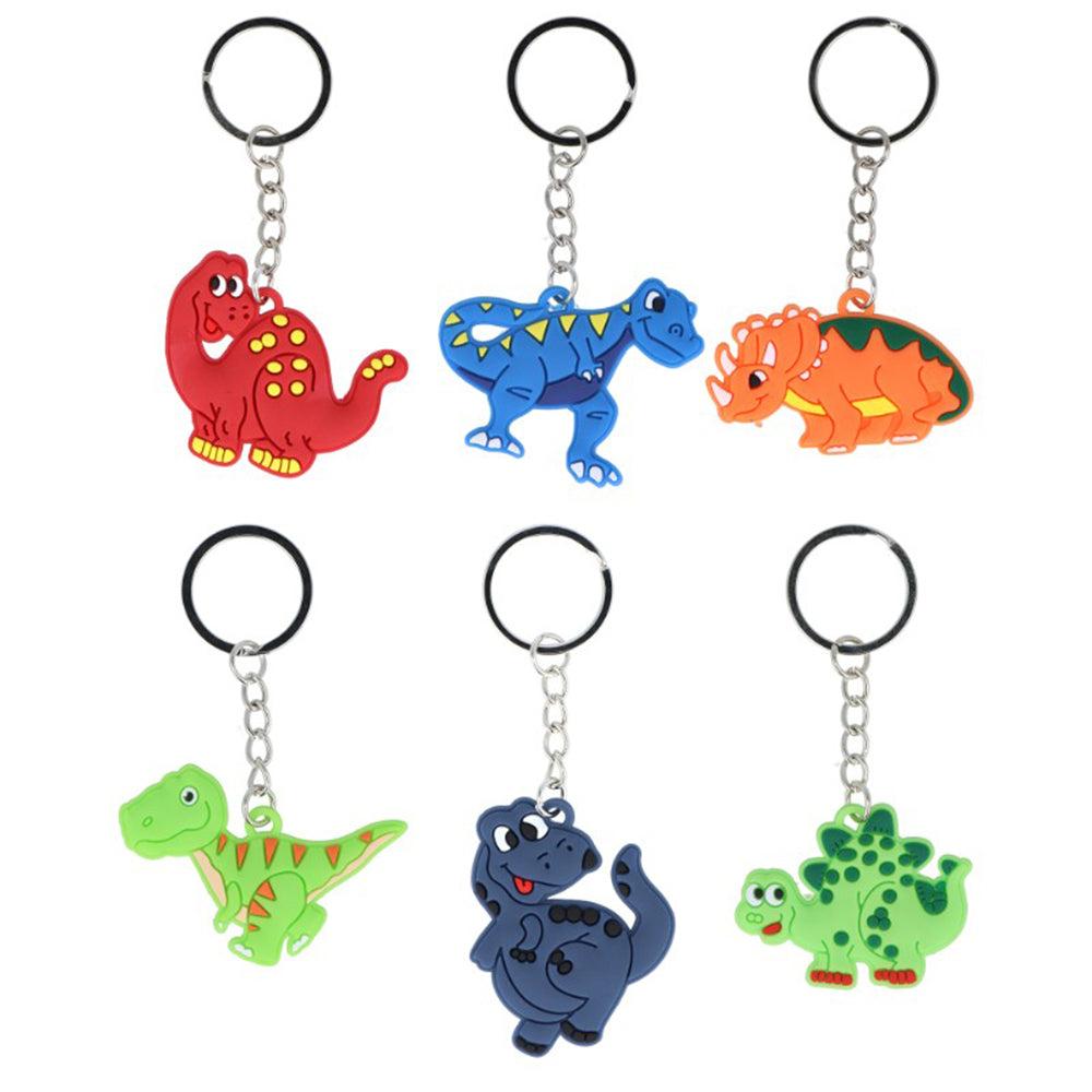 Dinosaur Rubber Keyring for Kids | One at Random | Mini Gift | Cracker Filler