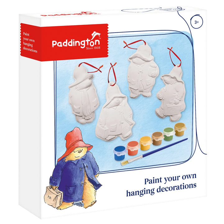 Paddington Bear | Paint Your Own Hanging Decorations | Makes 4 | Kids Craft Kit