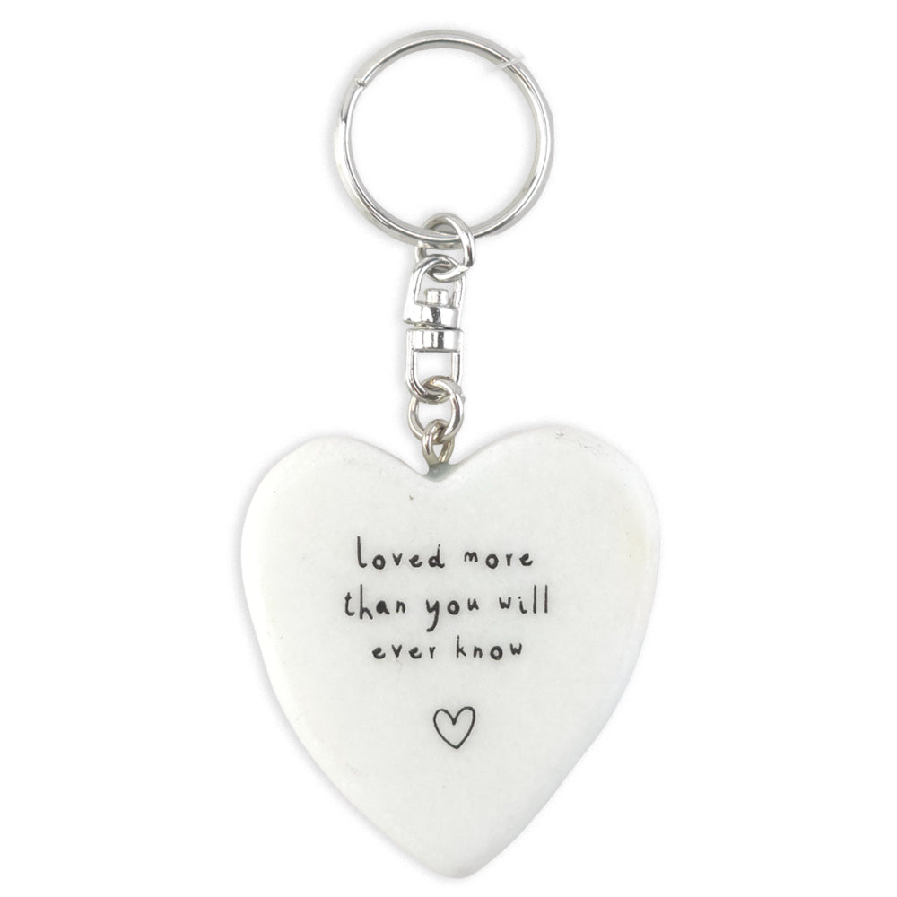 Loved More Than You Know | Marble Heart Keyring | Mini Gift | Cracker Filler