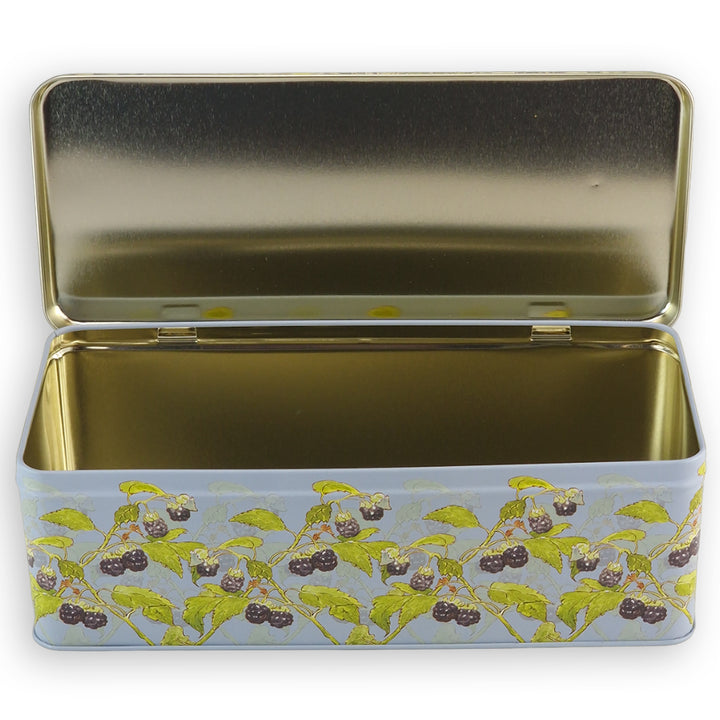 Peter Rabbit Rectangular Tin | Blackberry Garden Scene | 24cm Cracker Tin Style