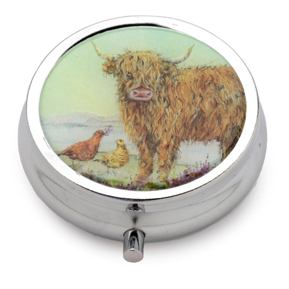 Highland Coo Cow Pill Box | Single | Mini Gift | Cracker Filler