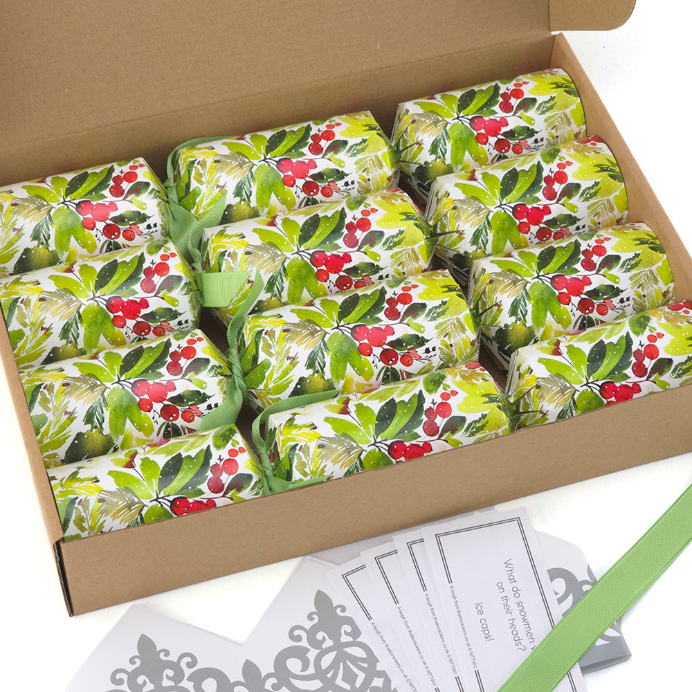 Watercolour Berries | 4 Ready to Fill Christmas Crackers | Just Add Gifts