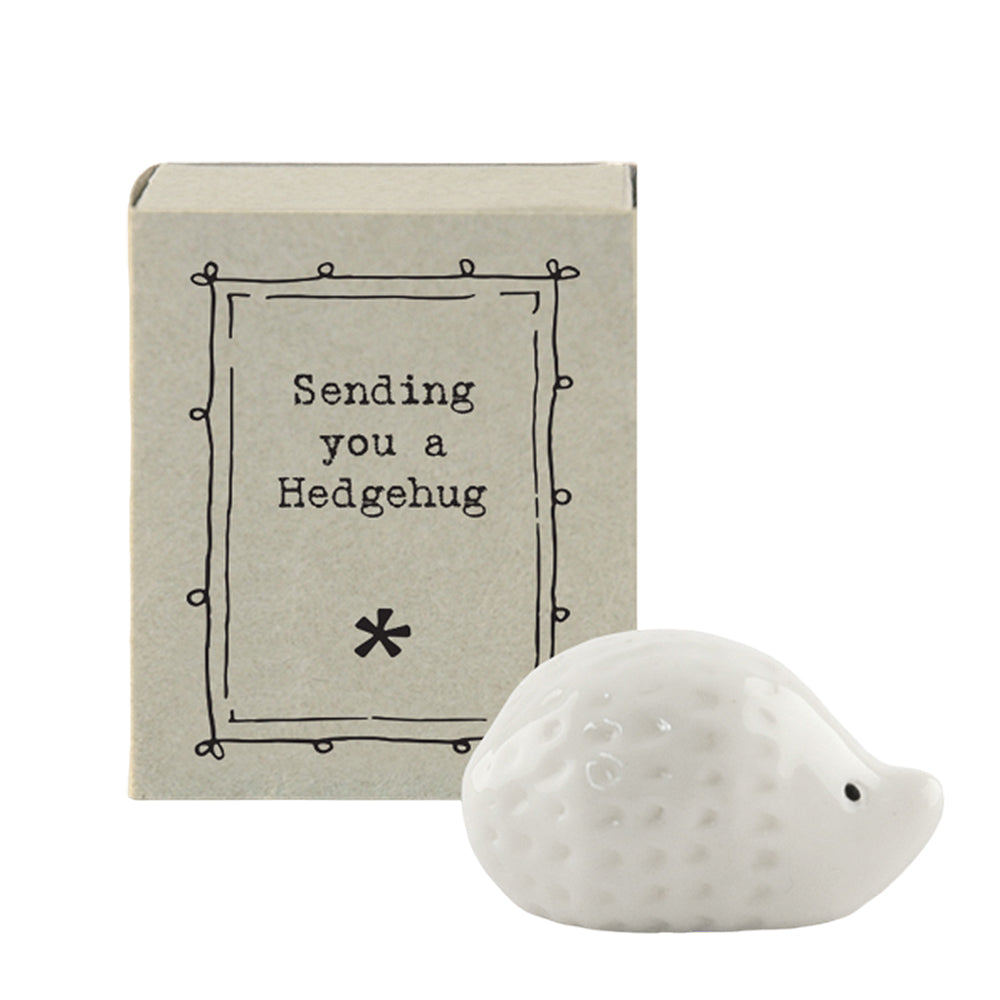 Sending You a Hedgehug | Ceramic Hedgehog | Matchbox Mini Gift | Cracker Filler