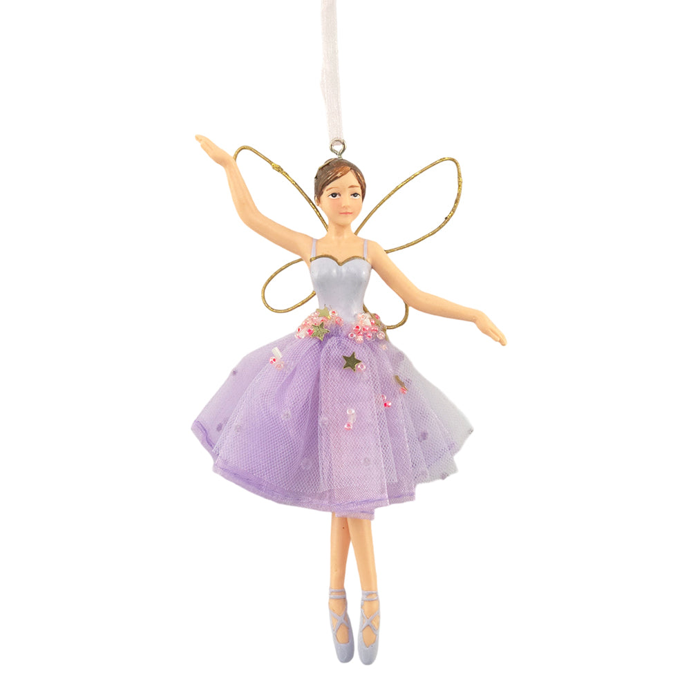 Pastel Lavender Fairy | Christmas Tree Decoration | 13cm Tall | Gisela Graham