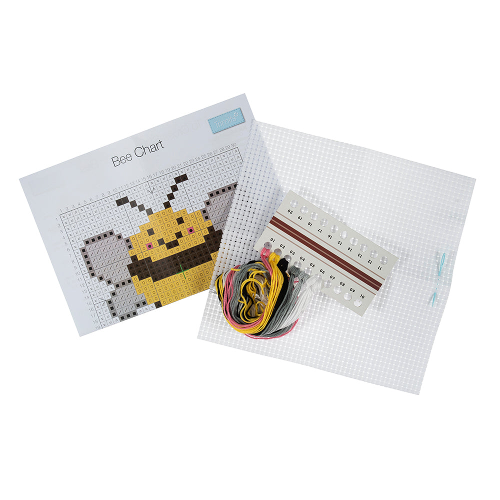 Buzzy Bee | Learn to Cross Stitch Kit for Kids | Beginners