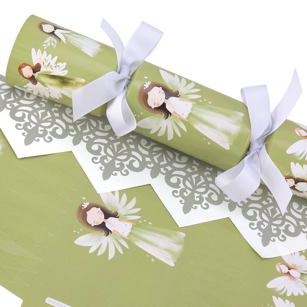 Whimsical Green Christmas Angels | Cracker Making Craft Kit | Make & Fill Your Own