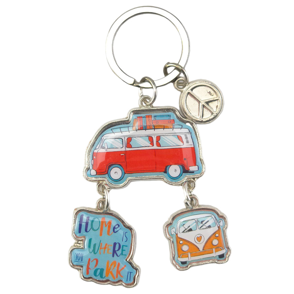 Home Is Where You Park It | Campervan Metal Keyring | Mini Gift | Cracker Filler