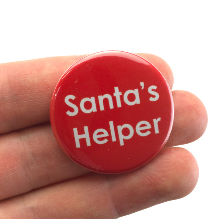 Santa's Helper | 38mm Button Pin Badge | Mini Gift | Cracker Filler