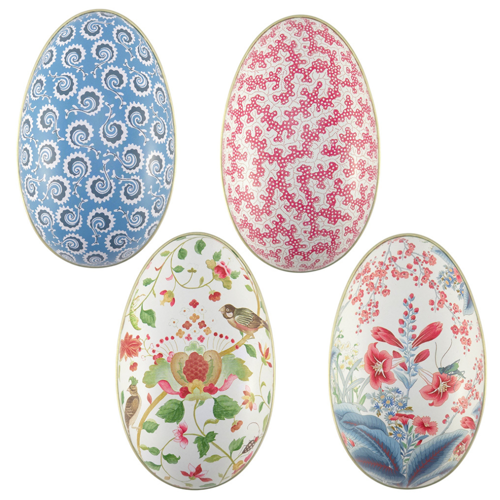 Two Part Fillable Tin Easter Egg | Sanderson | Flat Base | 11cm