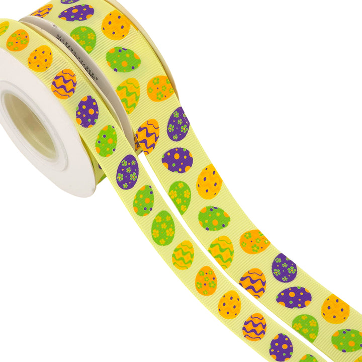 Easter Eggs | Grosgrain Ribbon | 15 or 25mm Wide | 10m Reel