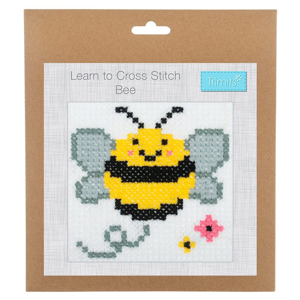 Buzzy Bee | Learn to Cross Stitch Kit for Kids | Beginners