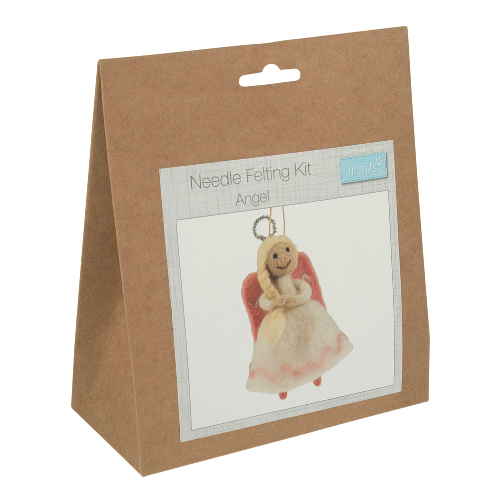 Christmas Angel | Complete Needle Felting Kit | Hanging Tree Ornament