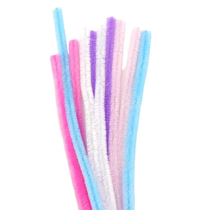 10 Extra Long Pipecleaners | Chenille or Tinsel | 50cm Long | 9mm Wide