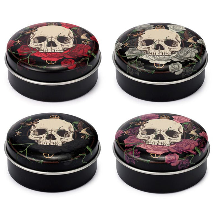 Skulls & Roses Lip Balm in Tin | Gothic | Single | Mini Gift | Cracker Filler