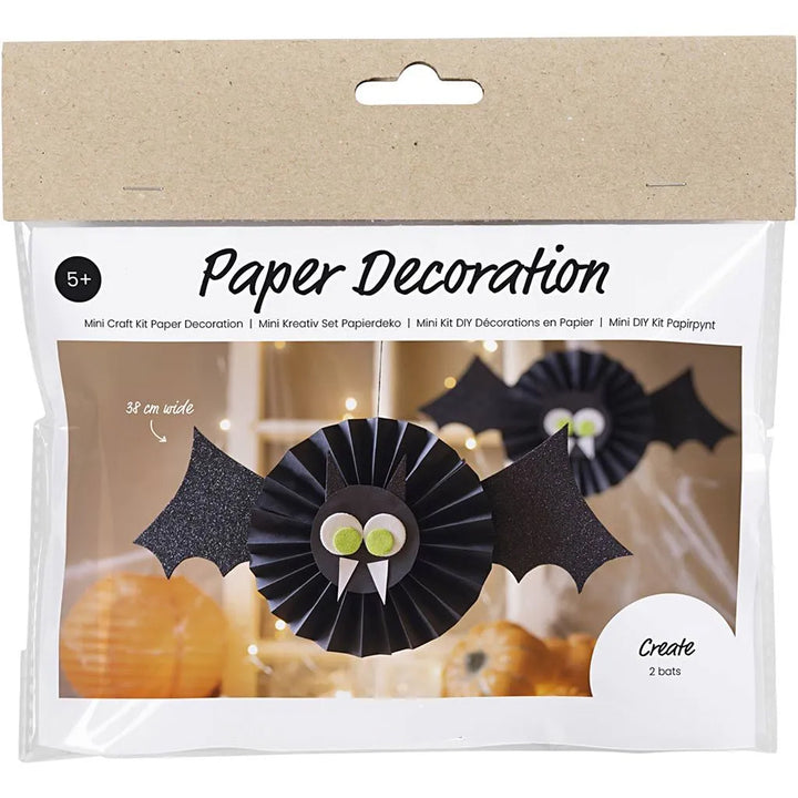 Paper Bats | Halloween Craft Kit for Kids | Makes 2