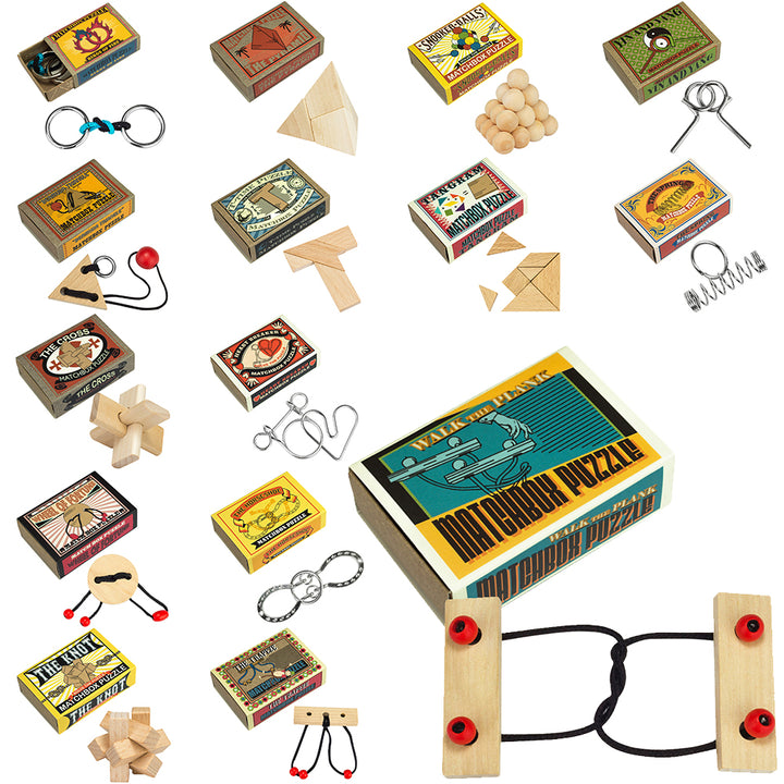 6 Assorted Matchbox Puzzles | Cracker Filler | Mini Gift