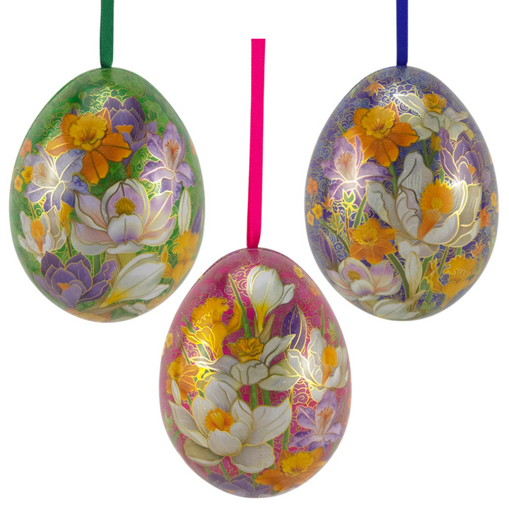 Cloisonne | Two Part Hanging Easter Egg | Fillable Tin | 7cm Tall