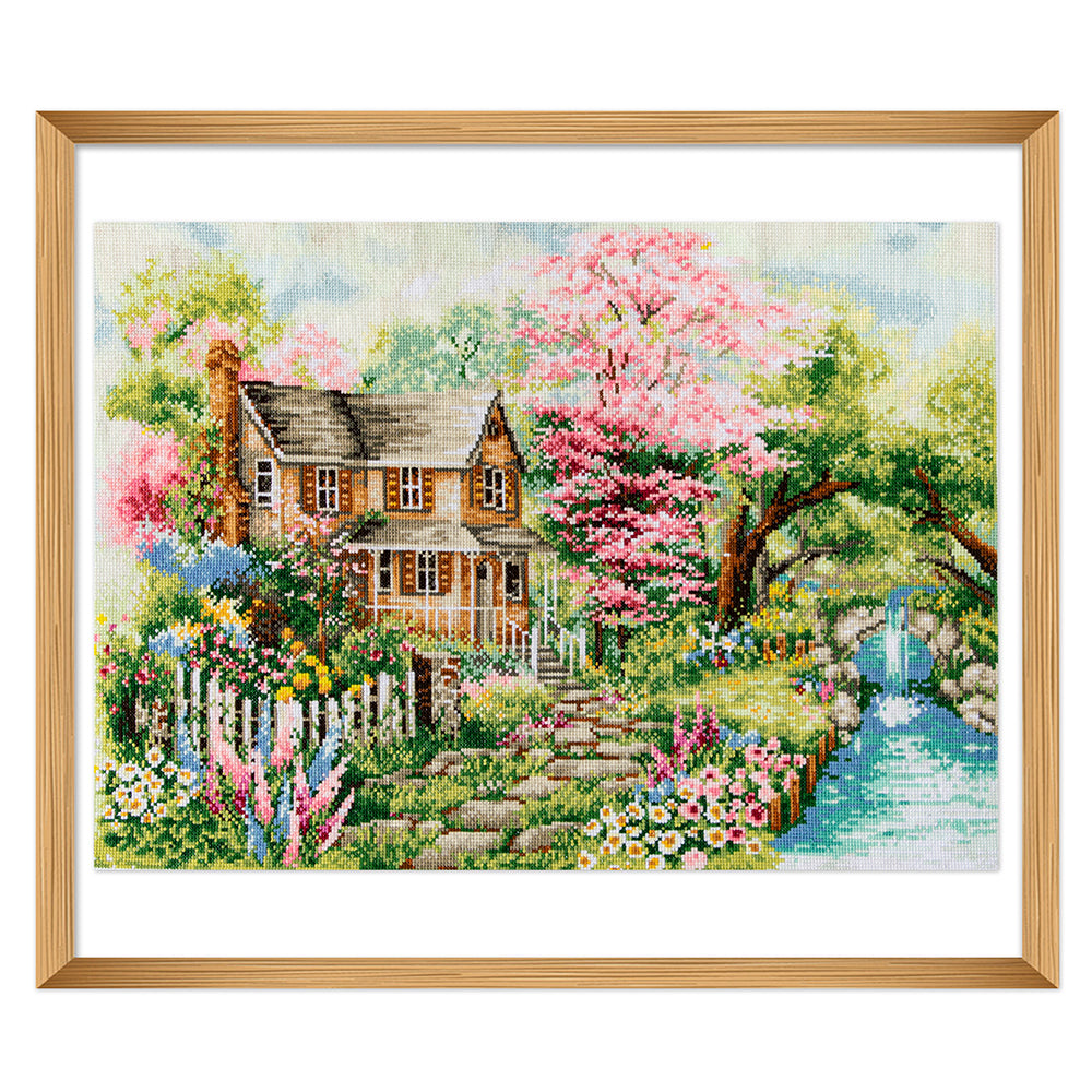 Summer View | Cross Stitch Kit | No Count | Colour Printed | 59cm x 42cm