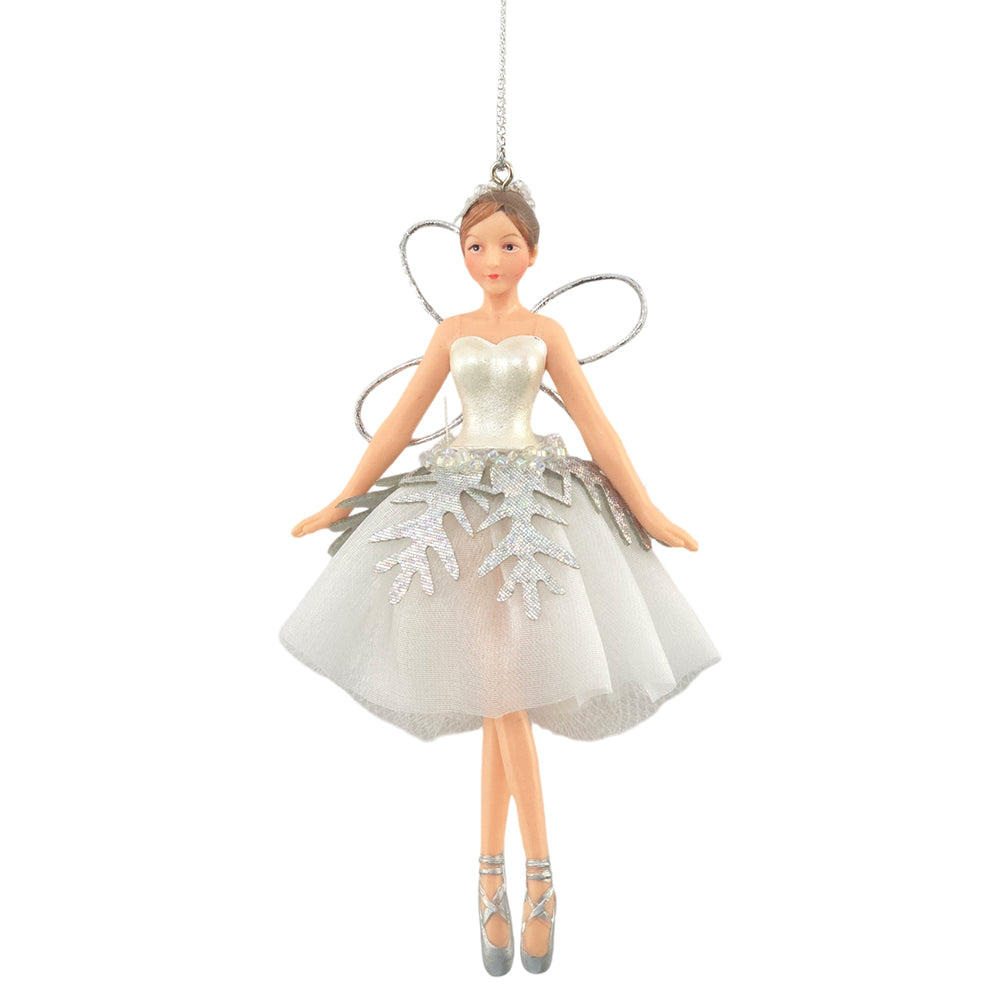 Pretty Snowflake Fairy | Christmas Tree Decoration | 13cm Tall | Gisela Graham