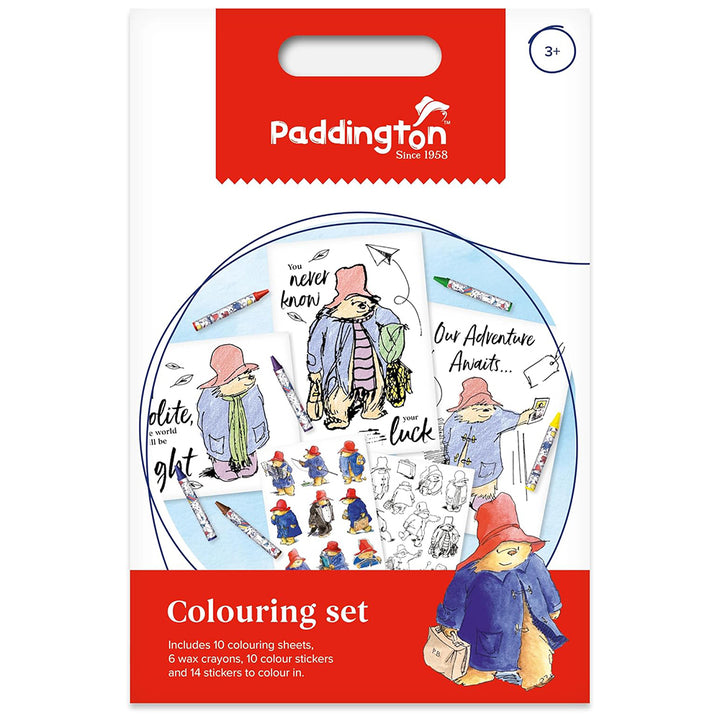 Paddington Bear | Colouring Set with Crayons & Stickers | Rainy Day Gift Idea