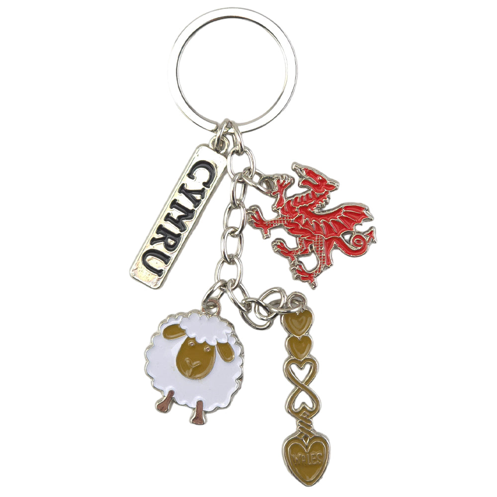 Wonderful Wales | Cymru | Metal Charm Keyring | Mini Gift | Cracker Filler