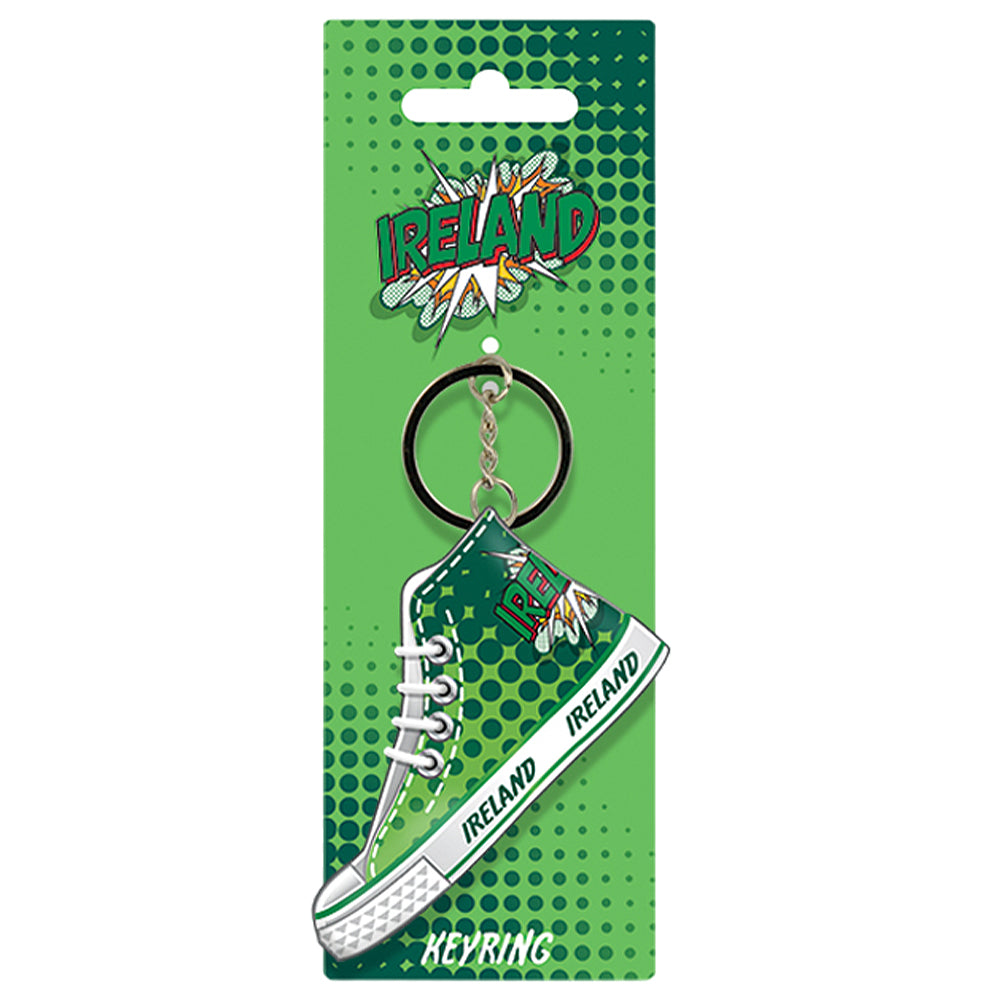 Ireland | Pop Art Canvas High Top Trainer Keyring | Mini Gift | Cracker Filler