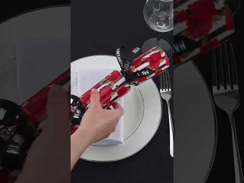 Halloween Red Rose | Kit to Make 6 Crackers with Ribbons | Make & Fill Your Own