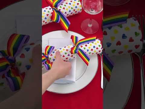 Proud, Pride, Love | Makes 6 Crackers with Ribbons | Make & Fill Your Own