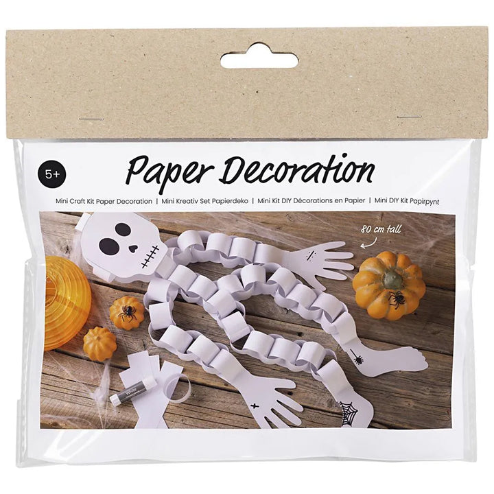 Halloween Skeleton | Paper Chain Craft Kit for Kids | Pre-Cut Shapes