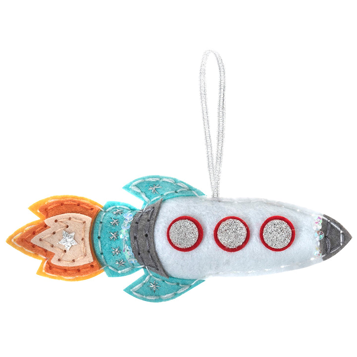 Space Rocket | Felt Sewing Kit | Hanging Ornament | Adults & Older Kids