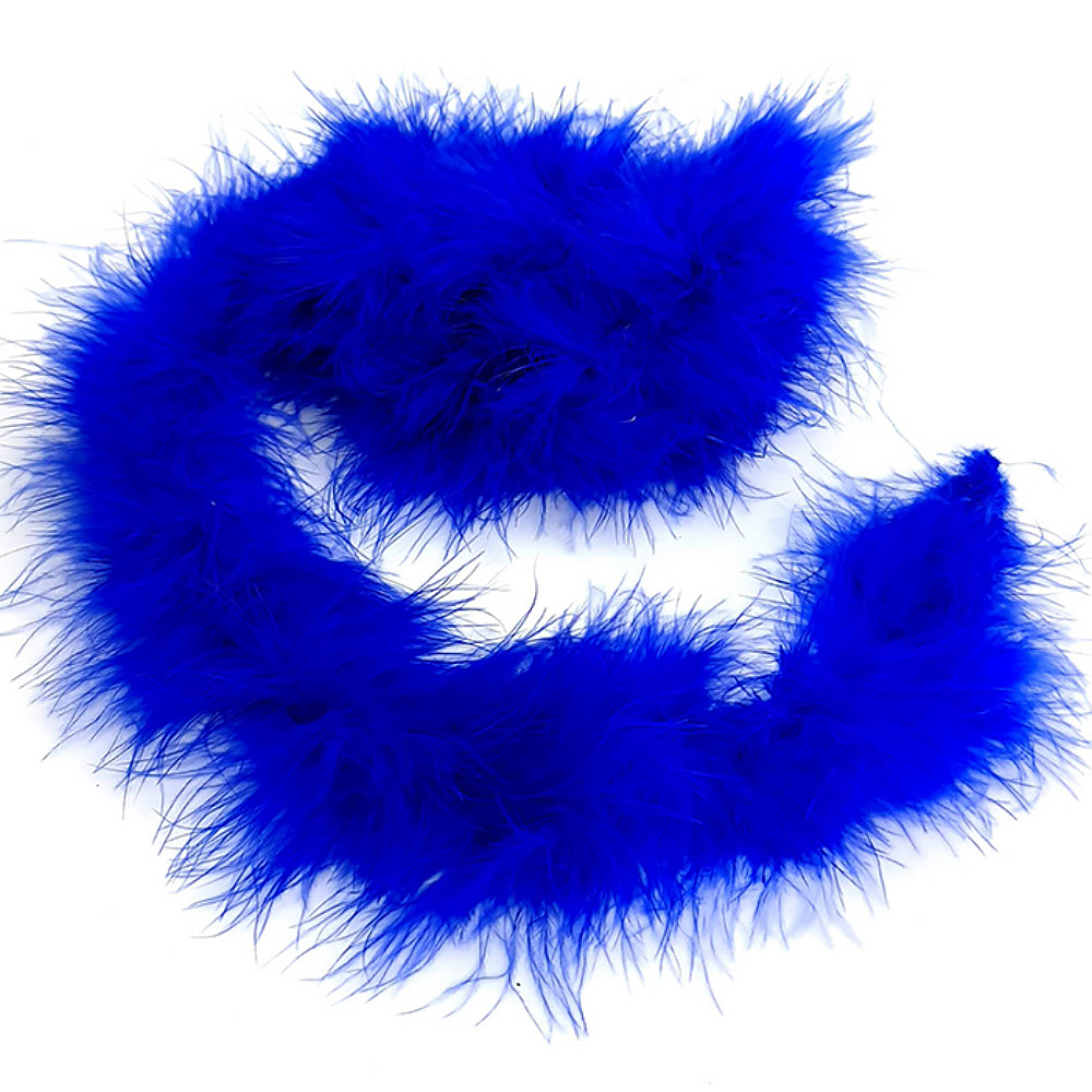 2m Blue Marabou Feather Trim for Crafts