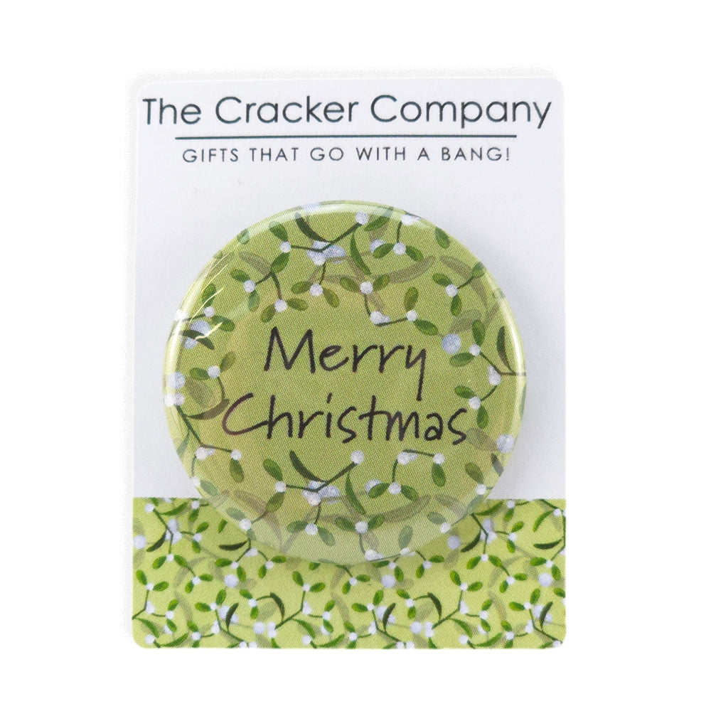 Simply Mistletoe | Merry Christmas | 38mm Pin Badge | Mini Gift | Cracker Filler