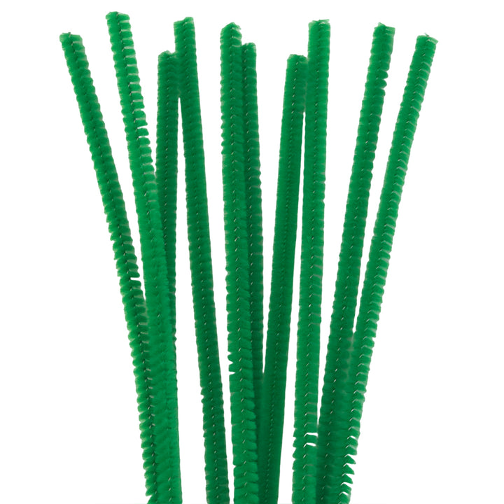 Single Colour | 30cm Craft Pipecleaners | Chenille Stems | 6mm Wide | Pack of 10