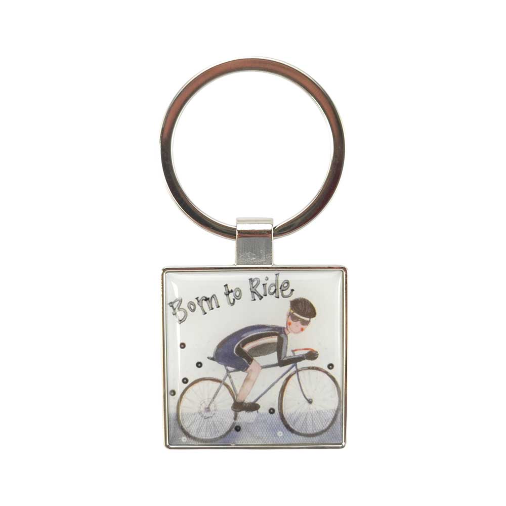 Born to Ride | Cyclist | Metal Keyring | Mini Gift | Cracker Filler