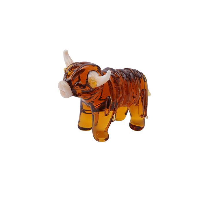 Gorgeous Mini Glass Highland Cow Ornament | Cracker Filler | Mini Gift