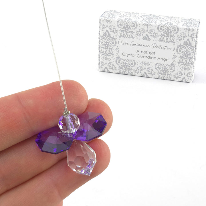 Choose a Colour | Crystal Suncatcher Guardian Angel | Gift Boxed | Cracker Filler