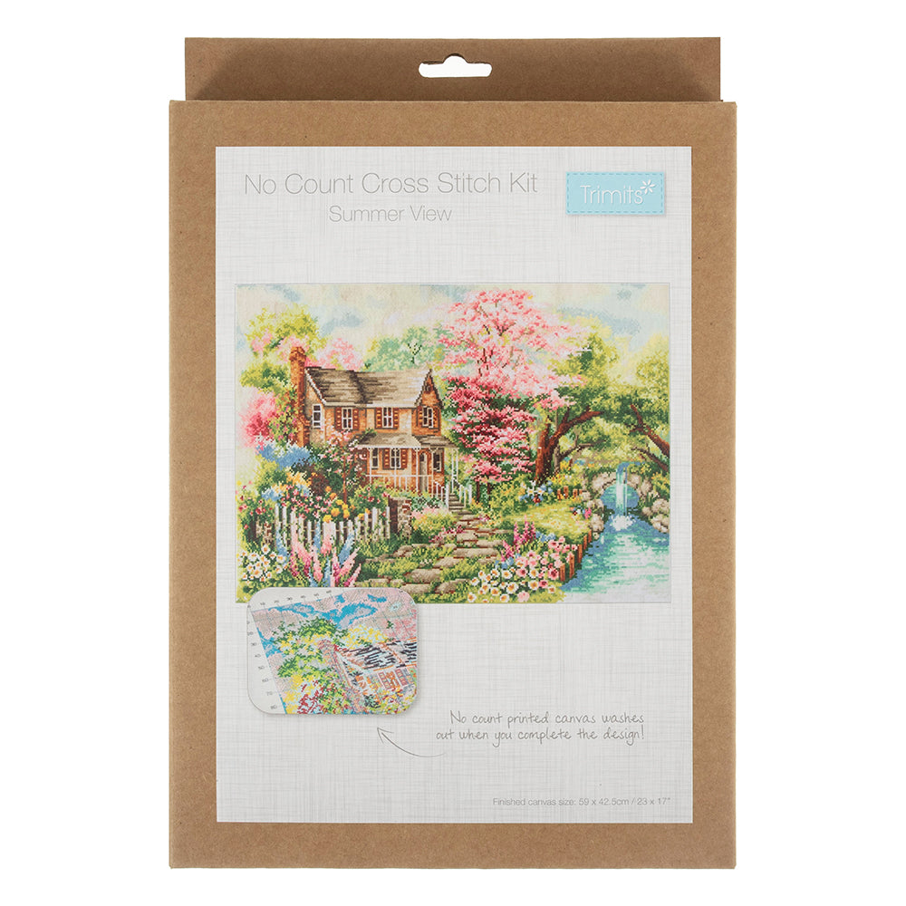 Summer View | Cross Stitch Kit | No Count | Colour Printed | 59cm x 42cm