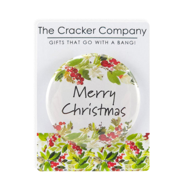 Watercolour Berries | Merry Christmas | 38mm Badge | Mini Gift | Cracker Filler