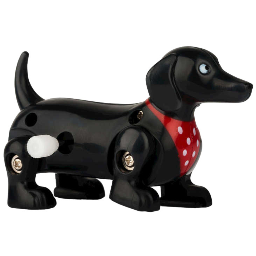 Wind Up & Go Sausage Dog | Black | Mini Gift | Cracker Filler