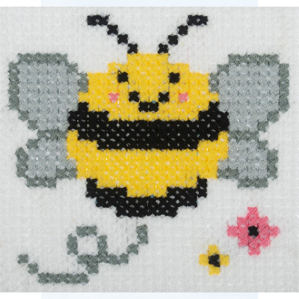 Buzzy Bee | Learn to Cross Stitch Kit for Kids | Beginners