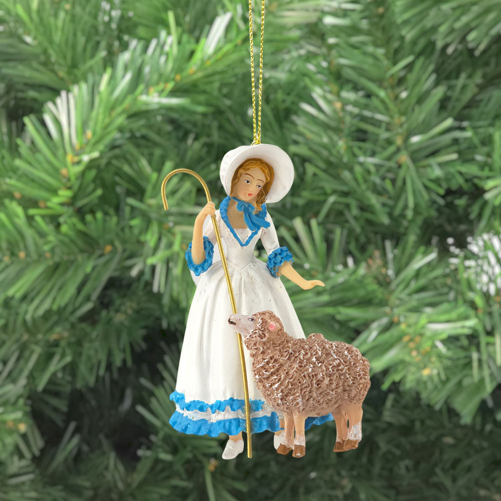 Little Bo Peep & Sheep | Hanging Fairytale Christmas Ornament | Gisela Graham