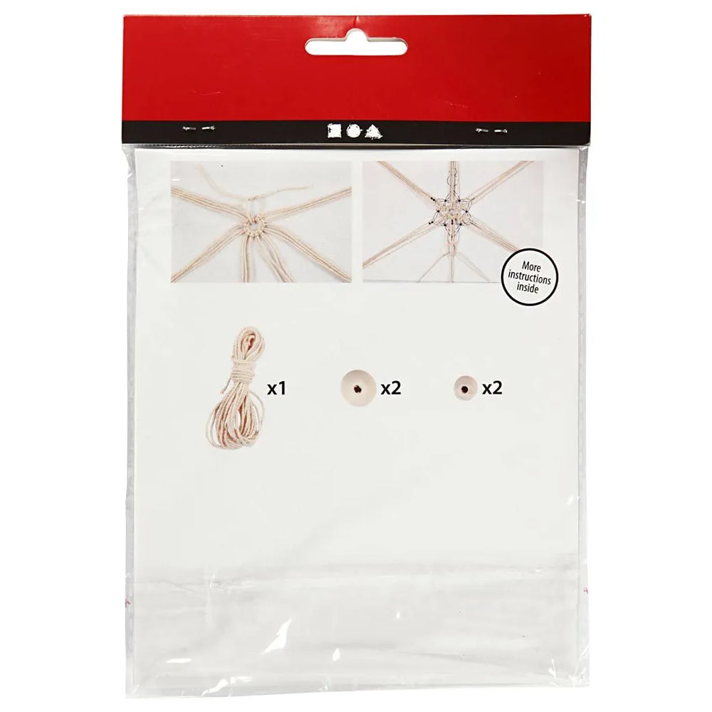 Macrame Snowflakes | Mini Christmas Craft Kit | Makes 2 | 10cm Wide