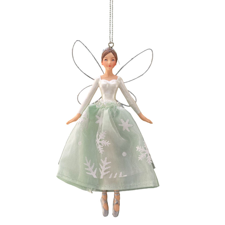 Ice Green | Snowflake Fairy | Christmas Tree Decoration | 13cm | Gisela Graham