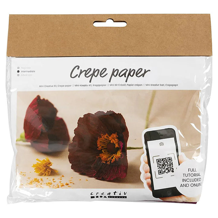 Rich Red Poppies | Crepe Paper Flower Making | Mini Craft Kit