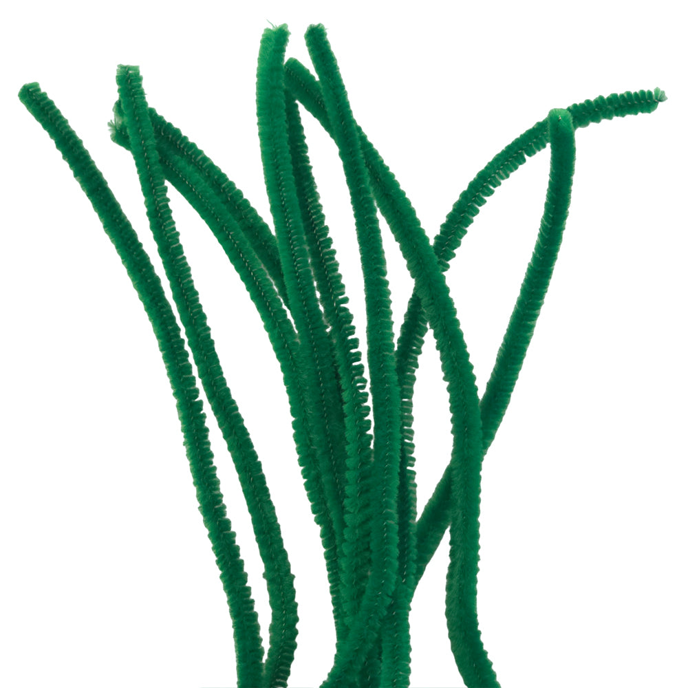 Single Colour | 30cm Craft Pipecleaners | Chenille Stems | 6mm Wide | Pack of 10