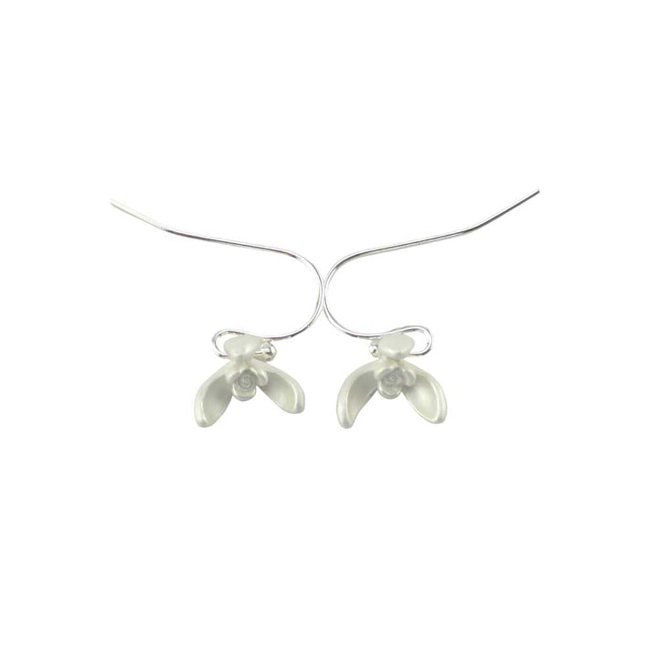 Dainty Snowdrops | Silver Tone Drop Earrings | Mini Gift | Cracker Filler