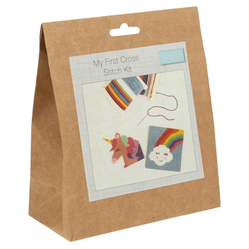 Unicorn & Cloud | My First Cross Stitch Kit for Kids | Makes 2