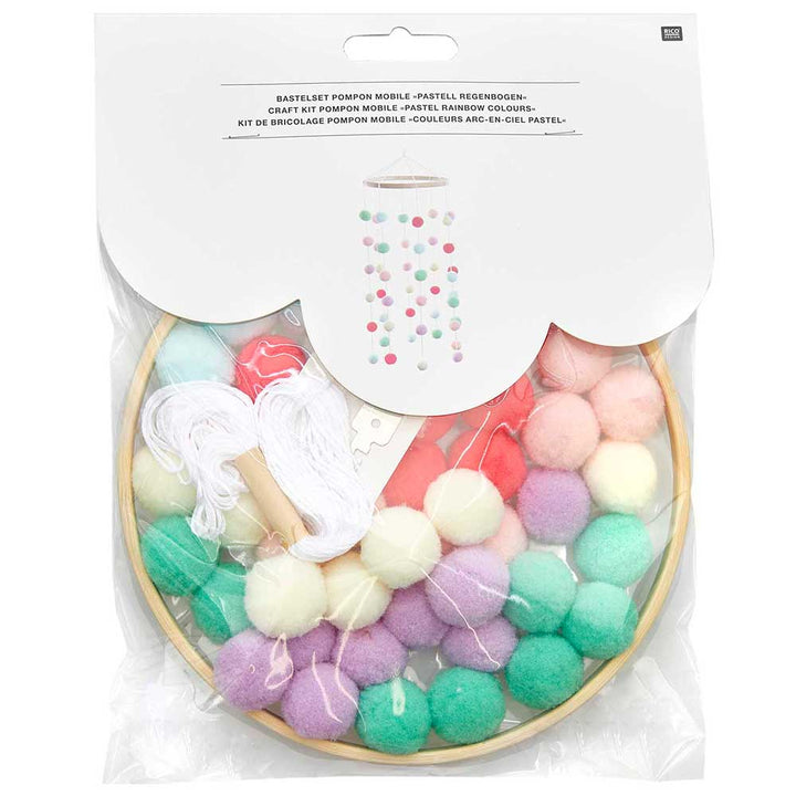 Pastel Shades | Pom Pom Mobile Making | Complete Craft Kit