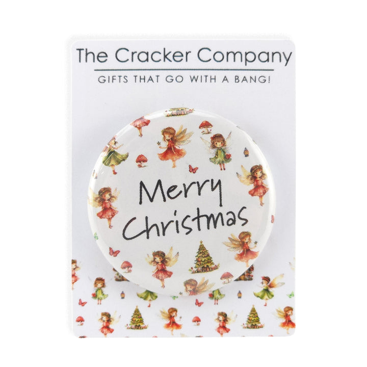 Christmas Fairies | Merry Christmas | 38mm Badge | Mini Gift | Cracker Filler