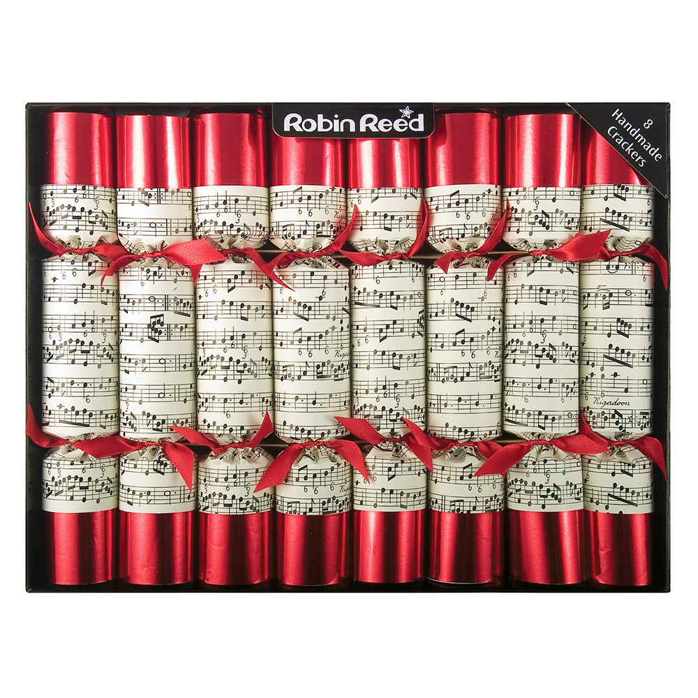 8 Premium Christmas Music Crackers | With Whistles & Music Sheets | Ready Made